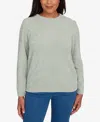 Alfred Dunner Petite Chenille Pullover Sweater In Gray