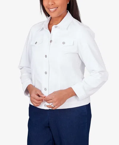 ALFRED DUNNER WOMEN'S CLASSIC FIT DENIM JACKET