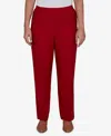 Alfred Dunner Women's Colored Classic Pull-on Pants In Red