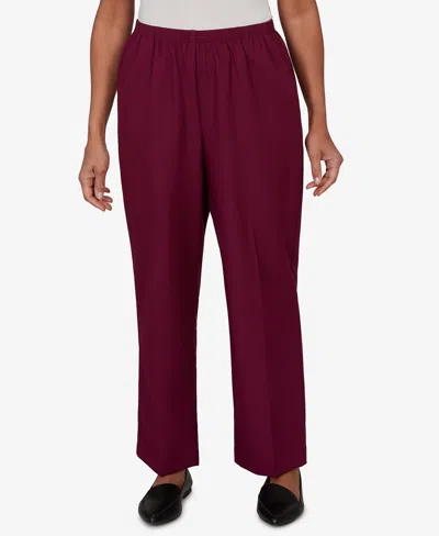 Alfred Dunner Women's Colored Classic Pull-on Pants In Purple
