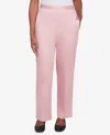 Alfred Dunner Petite Telluride Millennium Faux Fly Front Short Length Pants In Rose