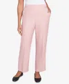 Alfred Dunner Women's Estate Of Mind Pull-on Short Length Pants In Pink