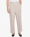 Alfred Dunner Petite Kensington Gardens Relaxed Linen Medium Length Pants In Linen