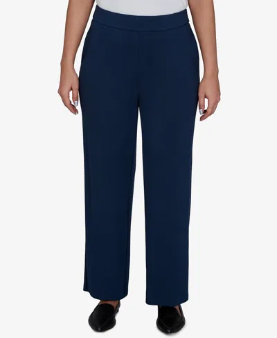 Alfred Dunner Women's Pull-on Straight-leg Pants In Ink