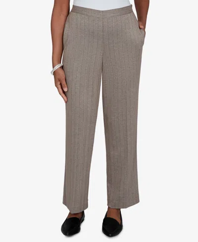 Alfred Dunner Women's Pull-on Straight-leg Stretch Pants In Latte