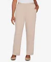 Alfred Dunner Plus Size Saratoga Springs Side Seam Pocket Average Length Twill Pants In Neutral
