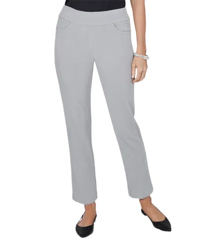 Alfred Dunner Women's Straight Pull-on Corduroy Pants In Gray