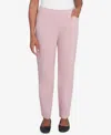 Alfred Dunner Women's Telluride Millennium Faux Fly Front Average Length Pants In Rose Heather