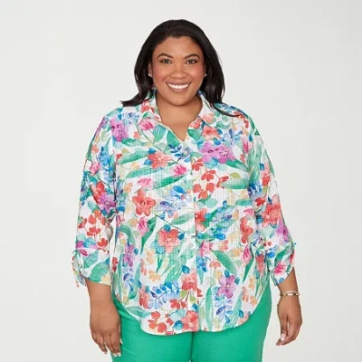 Alfred Dunner Womens Blouse In Multi