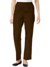 Alfred Dunner Womens Pull On Professional Dress Pants In Brown