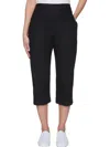 Alfred Dunner Petite Classics Capri Pull-on Pants In Black