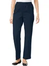 ALFRED DUNNER WOMENS SOLID STRETCH CASUAL PANTS