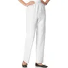 Alfred Dunner Classics Pull-on Straight-leg Pants In Petite And Petite Short In White