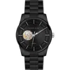 Alfred Sung Automatic I Quartz Bracelet Watch, 42mm In Black Bracelet Black Dial