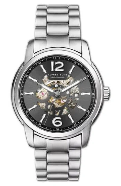 Alfred Sung Automatic Vi Bracelet Watch, 43mm In Gray