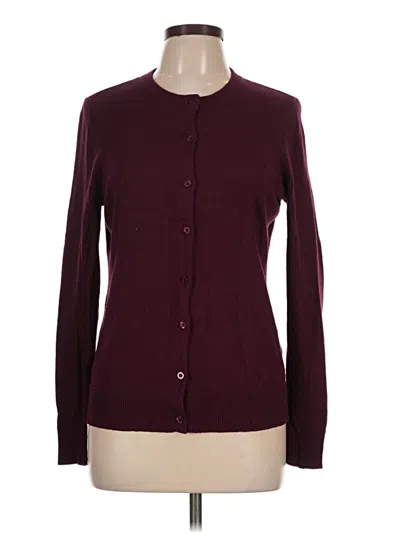 Pre-owned Alfred Sung Cardigan Sweater In Burgundy