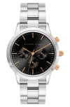 Alfred Sung Chronograph Bracelet Strap Watch, 42mm In Silver