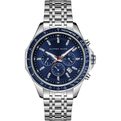 Alfred Sung Chronograph I Bracelet Strap Watch, 46mm In Multi