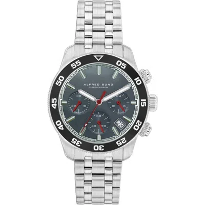 Alfred Sung Chronograph Iii Bracelet Strap Watch, 41mm In Green