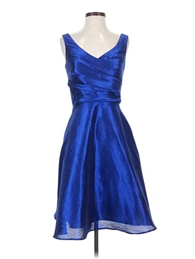 Pre-owned Alfred Sung Cocktail Dress In Blue