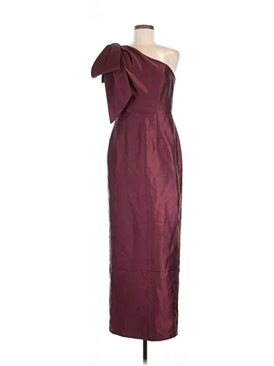 Pre-owned Alfred Sung Cocktail Dress In Burgundy