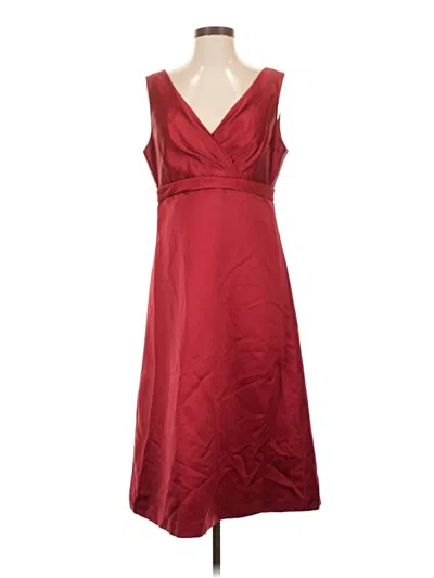 Pre-owned Alfred Sung Cocktail Dress In Burgundy