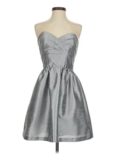 Pre-owned Alfred Sung Cocktail Dress In Silver