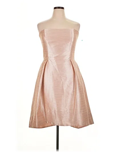 Pre-owned Alfred Sung Cocktail Dress In Tan