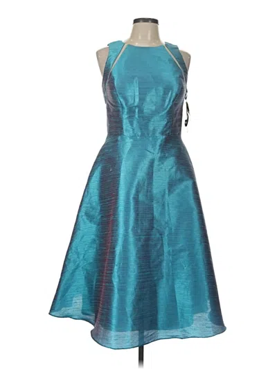 Pre-owned Alfred Sung Cocktail Dress In Teal