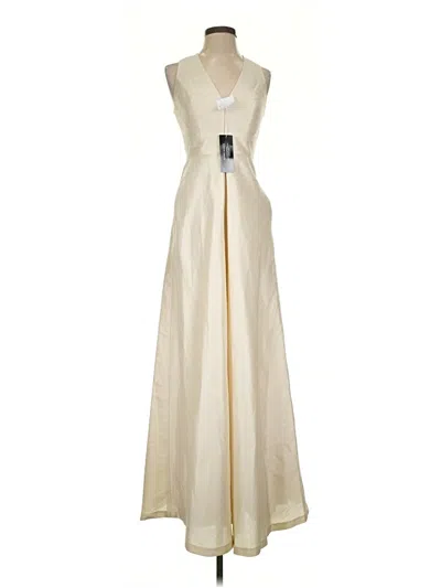 Pre-owned Alfred Sung Cocktail Dress In White