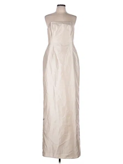 Pre-owned Alfred Sung Cocktail Dress In White