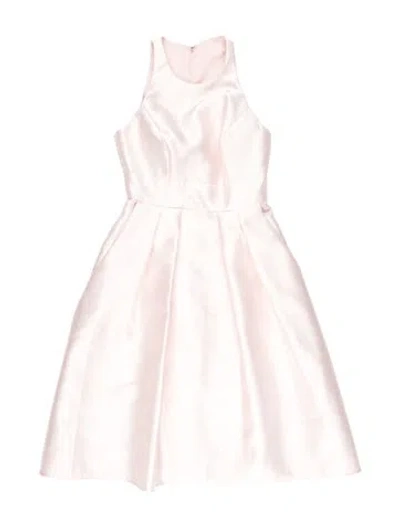 Pre-owned Alfred Sung Crew Neck Knee-length Dress W/ Tags In Pink