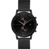 Alfred Sung Dual Time Mesh Strap Watch, 42mm In Black