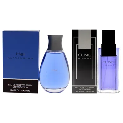 Alfred Sung For Men - 2 Pc Kit 3.4oz Sung Edt Spray, 3.4oz Hei Edt Spray In Multi