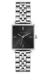 Alfred Sung Harmony Square Bracelet Watch, 22mm X 24mm In Metallic