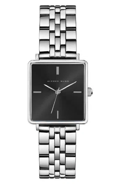 Alfred Sung Harmony Square Bracelet Watch, 22mm X 24mm In Metallic
