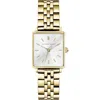 Alfred Sung Harmony Three-hand Quartz Bracelet Watch, 22mm X 24mm In Gold Bracelet Silver Dial