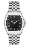 Alfred Sung Heritage Tonneau Bracelet Strap Watch, 27mm X 45mm In Metallic