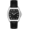 Alfred Sung Heritage Tonneau Leather Strap Watch, 27mm X 45mm In Black