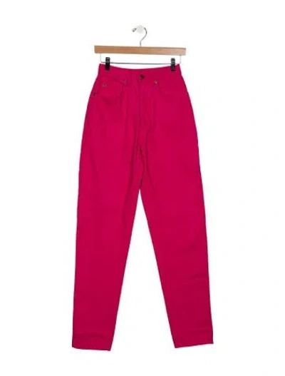 Pre-owned Alfred Sung High-rise Straight Leg Jeans In Pink