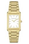 Alfred Sung Horizon Rectangular Bracelet Watch, 22mm X 32mm In Gold