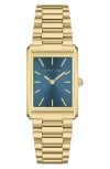 Alfred Sung Horizon Rectangular Bracelet Watch, 22mm X 32mm In Gold