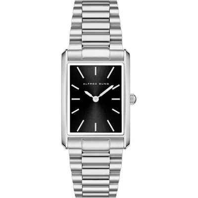 Alfred Sung Horizon Rectangular Bracelet Watch, 37mm X 45mm In Metallic