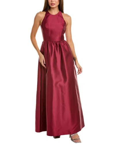 Alfred Sung Sleeveless Keyhole Back Dress In Burgundy In Red