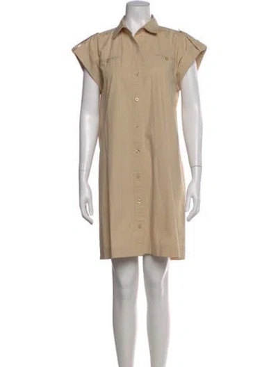Pre-owned Alfred Sung Mini Dress In Neutral