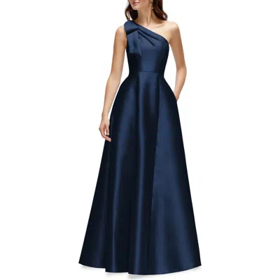 ALFRED SUNG ALFRED SUNG ONE-SHOULDER A-LINE GOWN