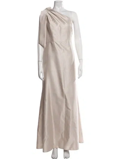 Pre-owned Alfred Sung One-shoulder Long Dress In Pink