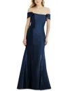 ALFRED SUNG PLUS WOMENS TAFFETA SLEEVELESS EVENING DRESS