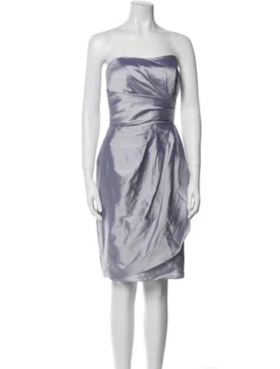 Pre-owned Alfred Sung Printed Mini Dress In Gray
