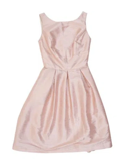 Pre-owned Alfred Sung Scoop Neck Knee-length Dress In Pink